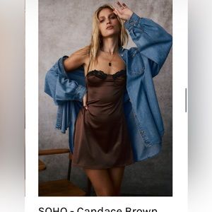12th Tribe brown slip dress